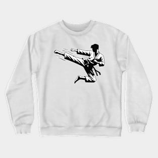 Jump kick roundhouse kick, Dollyo Chagi design Crewneck Sweatshirt